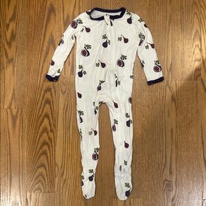 Kyte BABY Fig Print Baby Toddler Zippered Footie Pajama 12-18 Months